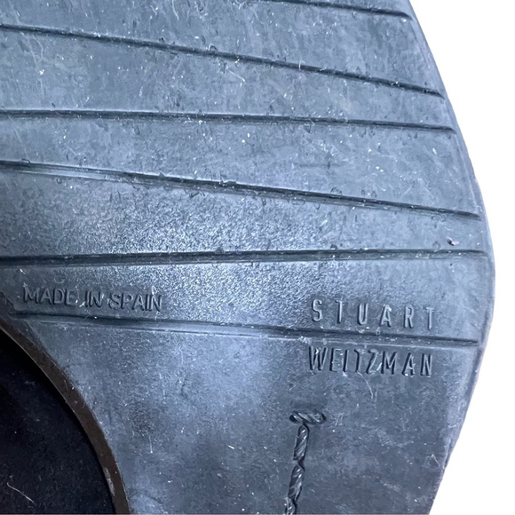 Vintage Stuart Weitzman Suede Square Toe Loafers - Picture 7 of 9